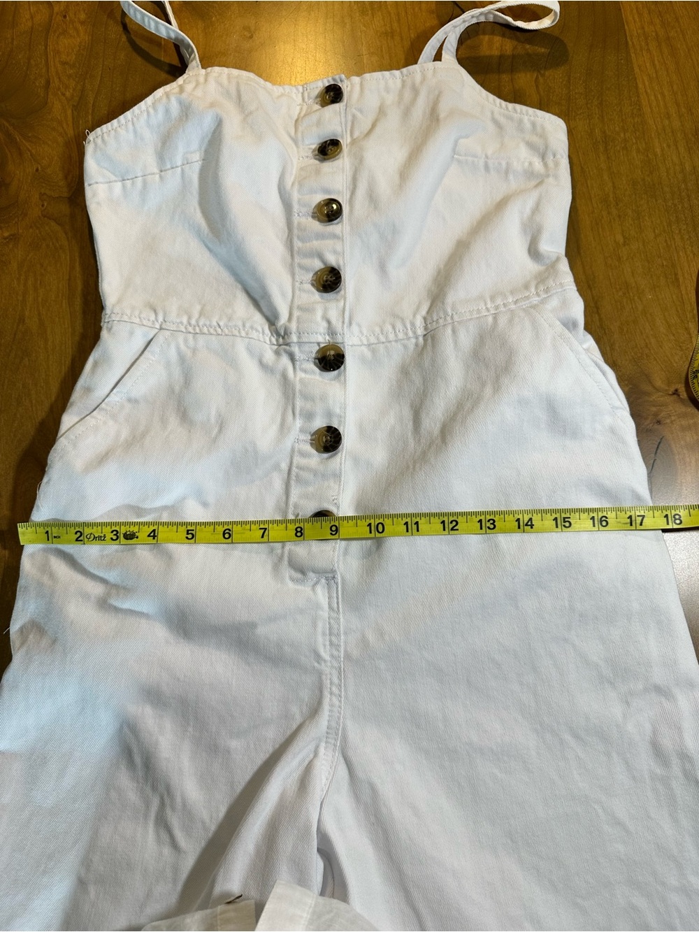Topshop Moto Tortoise Button Front Cropped Wide Leg Jumpsuit US 6 - Picture 6 of 10